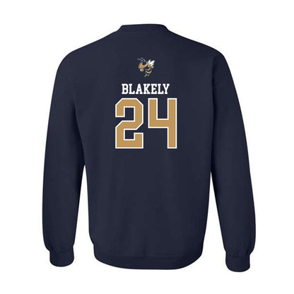 Georgia Tech - NCAA Baseball : Jackson Blakely - Sports Shersey Crewneck Sweatshirt-1