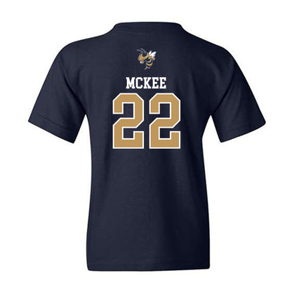 Georgia Tech - NCAA Baseball : Tate McKee - Sports Shersey Youth T-Shirt-1