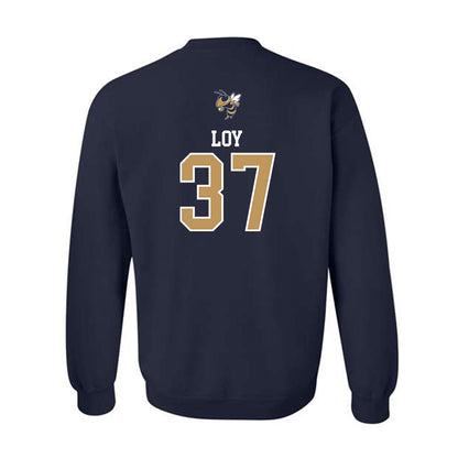 Georgia Tech - NCAA Baseball : Dylan Loy - Sports Shersey Crewneck Sweatshirt-1