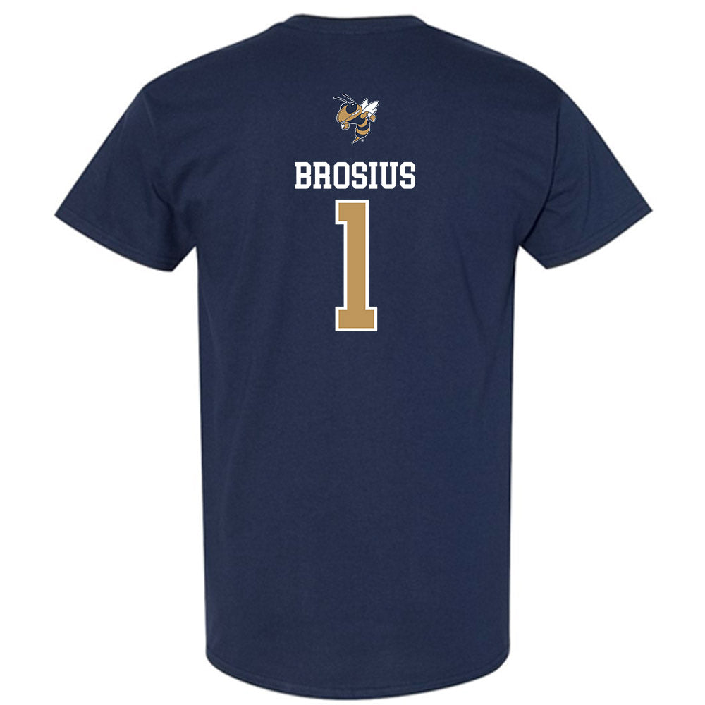Georgia Tech - NCAA Baseball : Parker Brosius - Sports Shersey T-Shirt-1