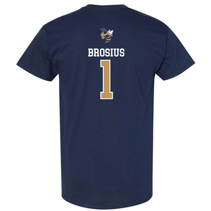 Georgia Tech - NCAA Baseball : Parker Brosius - Sports Shersey T-Shirt-1