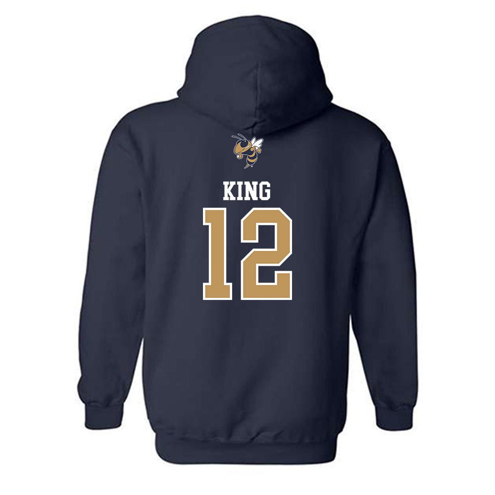 Georgia Tech - NCAA Softball : Gracie King - Sports Shersey Hooded Sweatshirt-1