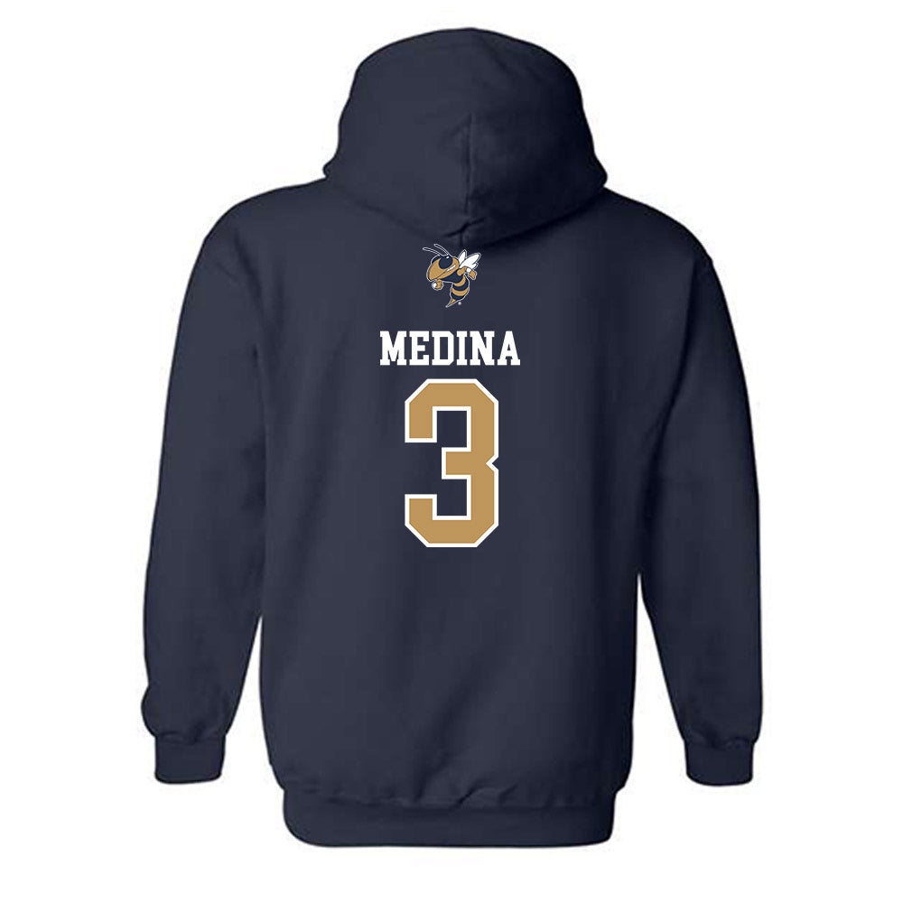 Georgia Tech - NCAA Softball : Holly Medina - Sports Shersey Hooded Sweatshirt-1