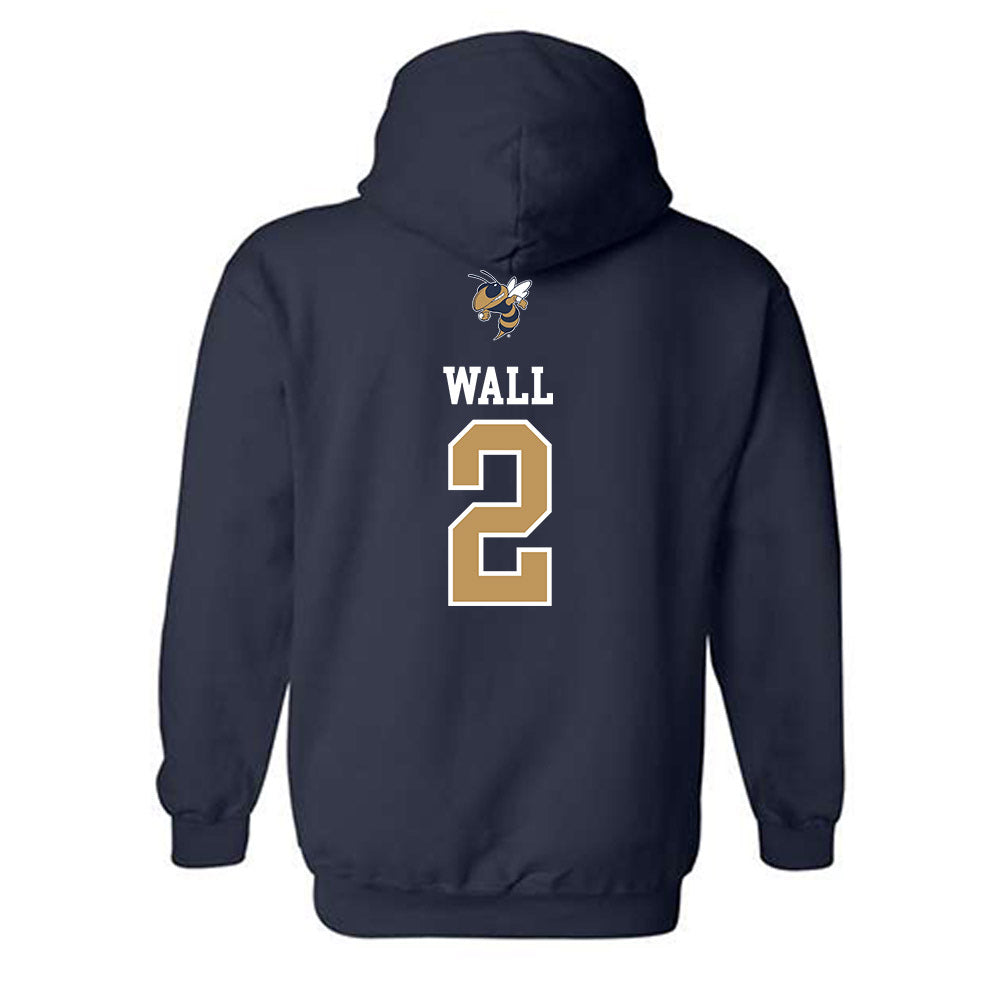 Georgia Tech - NCAA Softball : Raegan Wall - Sports Shersey Hooded Sweatshirt-1