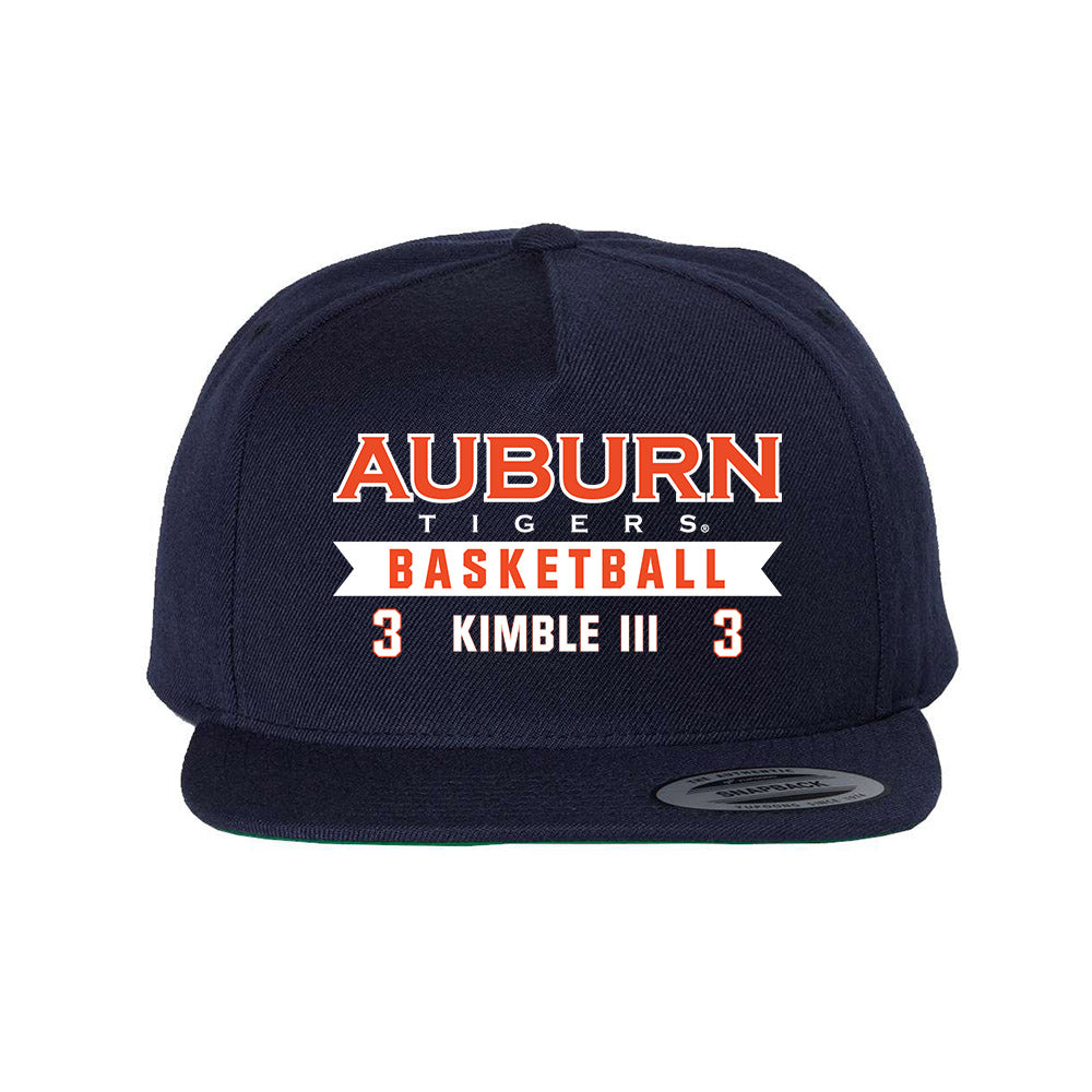 Auburn - NCAA Men's Basketball : George Kimble III - Snapback Hat-0