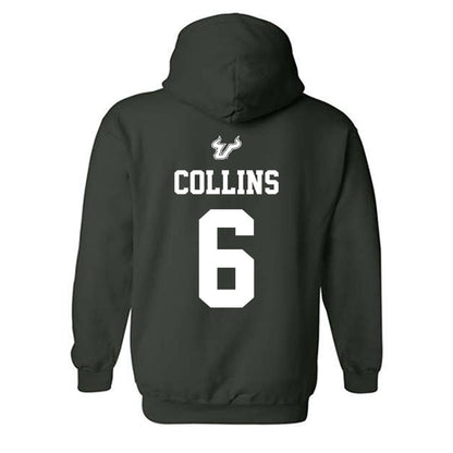 USF - NCAA Men's Basketball : Daimion Collins - Classic Shersey Hooded Sweatshirt-1