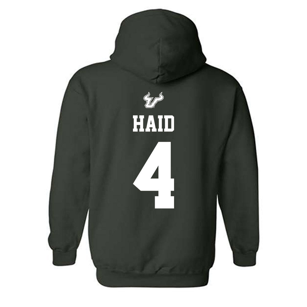 USF - NCAA Men's Basketball : Devin Haid - Classic Shersey Hooded Sweatshirt-1