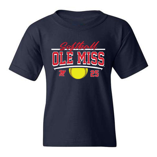 Ole Miss - NCAA Softball : Tenly Grisham -  Youth T-Shirt Sports Shersey