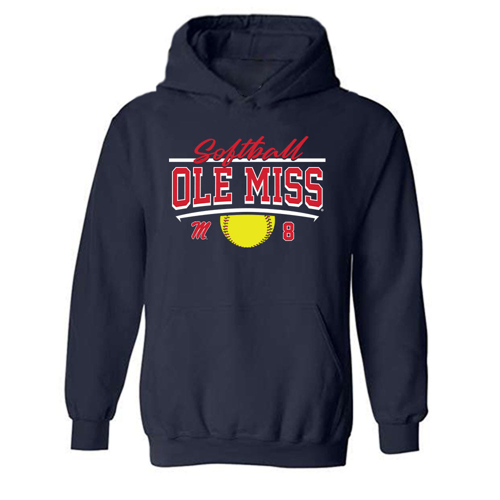 Ole Miss - NCAA Softball : Kennedy Bunker - Sports Shersey Hooded Sweatshirt-0