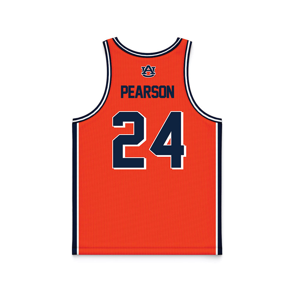 Auburn - NCAA Men's Basketball : Bradley Pearson - Orange Basketball Jersey-1