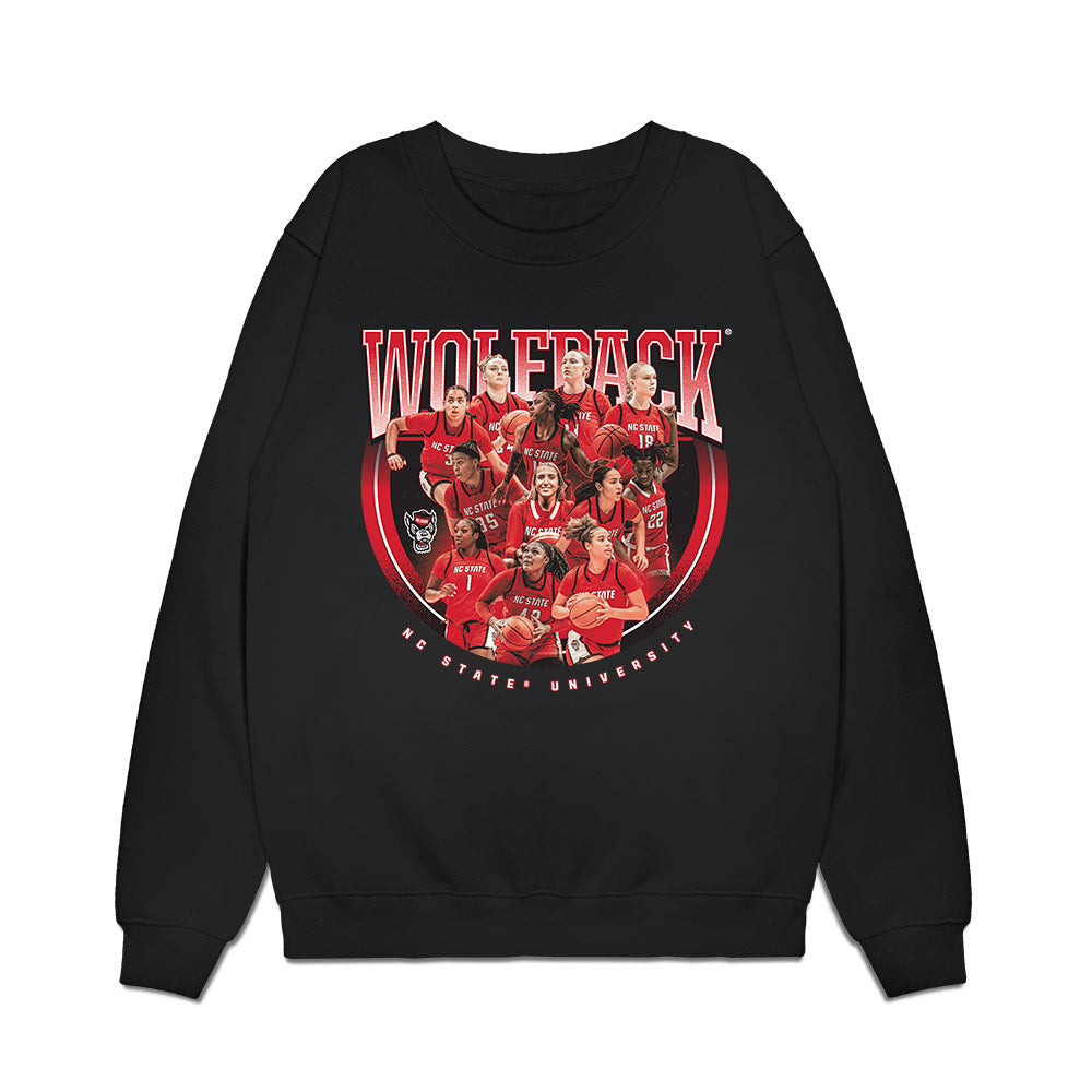 NC State - NCAA Women's Basketball : - Team Collage Premium Crewneck Sweatshirt-0