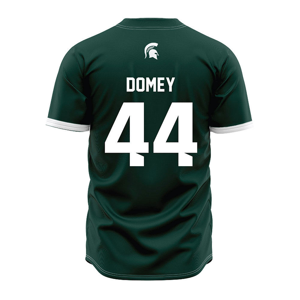 Michigan State - NCAA Baseball : Isaiah Domey - Green Jersey-1