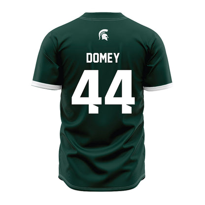 Michigan State - NCAA Baseball : Isaiah Domey - Green Jersey-1