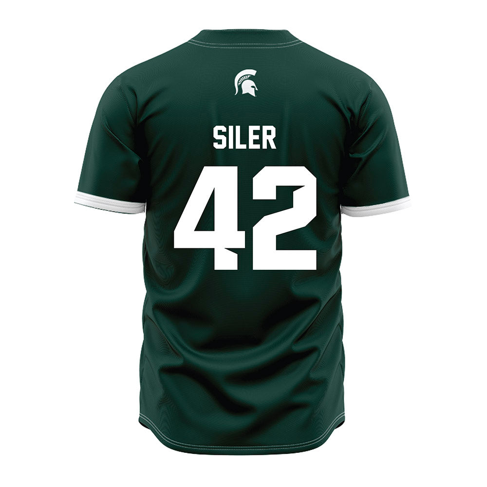 Michigan State - NCAA Baseball : Andrew Siler - Green Jersey-1
