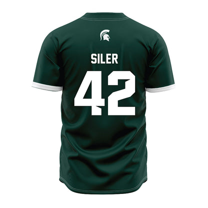 Michigan State - NCAA Baseball : Andrew Siler - Green Jersey-1