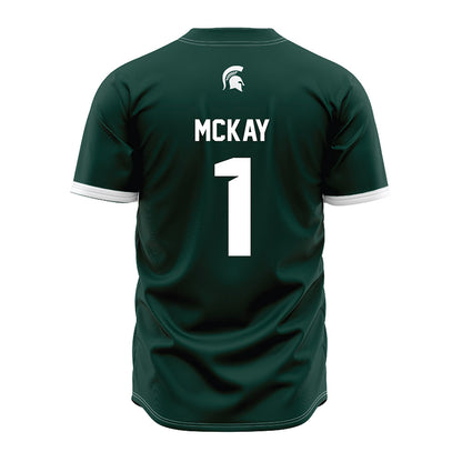 Michigan State - NCAA Baseball : Ryan McKay - Green Jersey-1