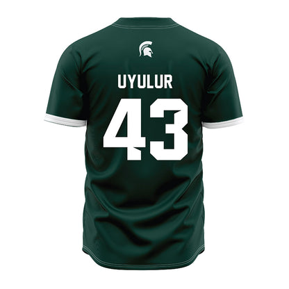 Michigan State - NCAA Baseball : Ozan Uyulur - Green Jersey