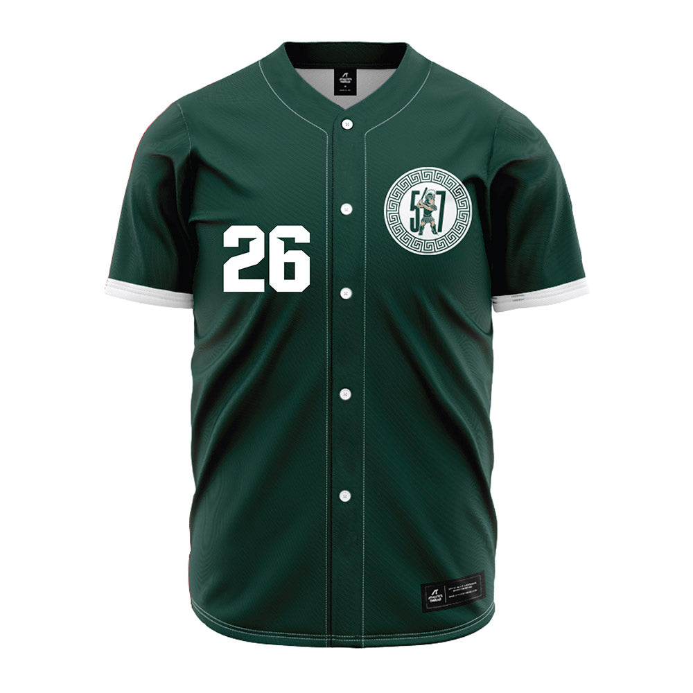 Michigan State - NCAA Baseball : Andrew Everson - Green Jersey-0