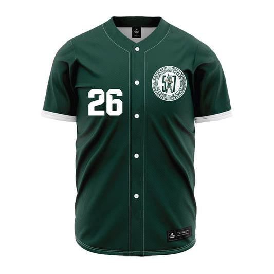 Michigan State - NCAA Baseball : Andrew Everson - Green Jersey-0