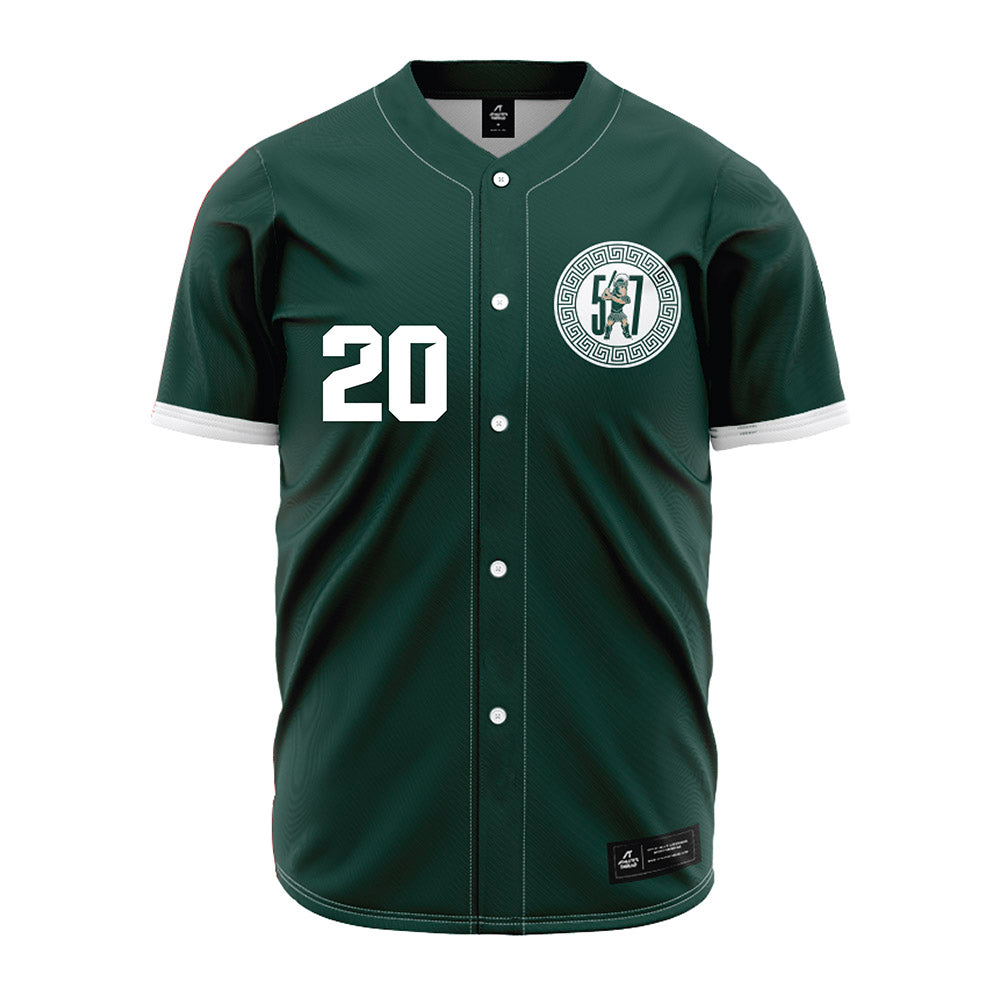 Michigan State - NCAA Baseball : Joshua Klug - Green Jersey-0