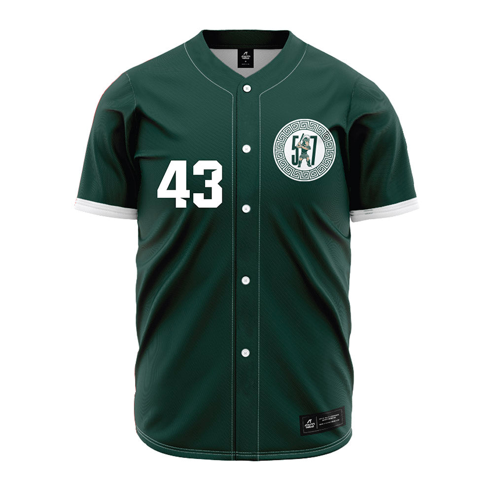Michigan State - NCAA Baseball : Bobby Crane - Green Jersey-0
