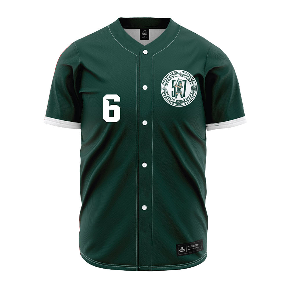 Michigan State - NCAA Baseball : Davis Weeks - Green Jersey-0