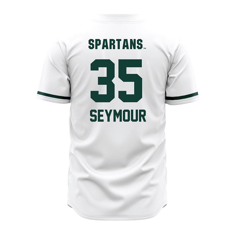 Michigan State - NCAA Baseball : Randy Seymour - White Jersey-1