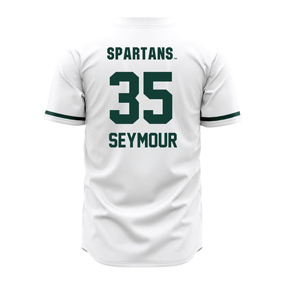 Michigan State - NCAA Baseball : Randy Seymour - White Jersey-1