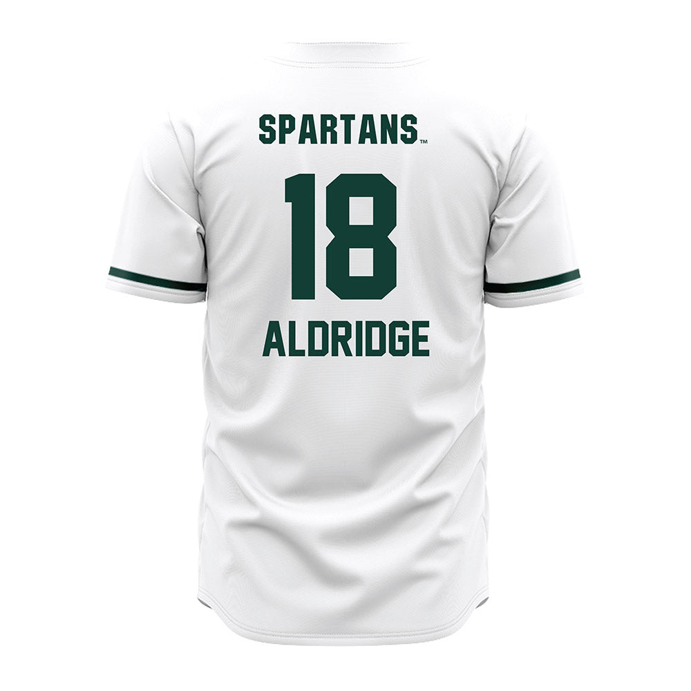 Michigan State - NCAA Baseball : Gunner Aldridge - White Jersey