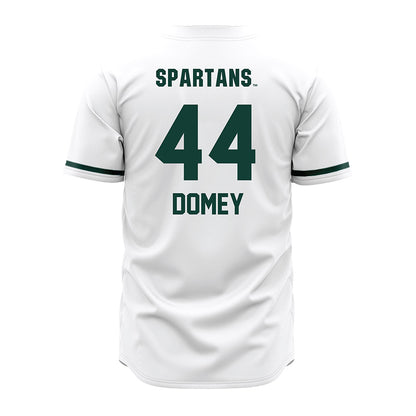 Michigan State - NCAA Baseball : Isaiah Domey - White Jersey-1