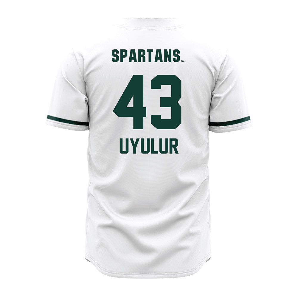 Michigan State - NCAA Baseball : Ozan Uyulur - White Jersey
