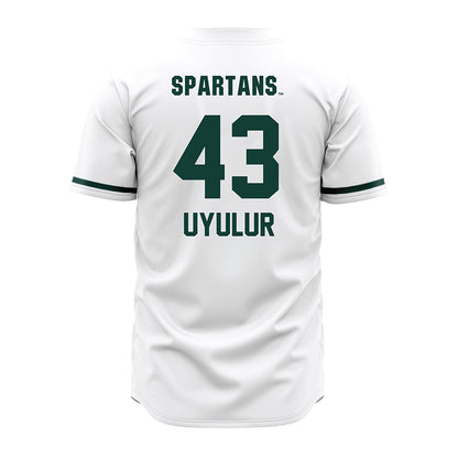 Michigan State - NCAA Baseball : Ozan Uyulur - White Jersey
