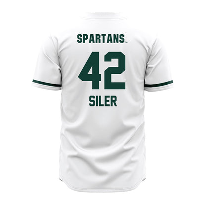 Michigan State - NCAA Baseball : Andrew Siler - White Jersey-1