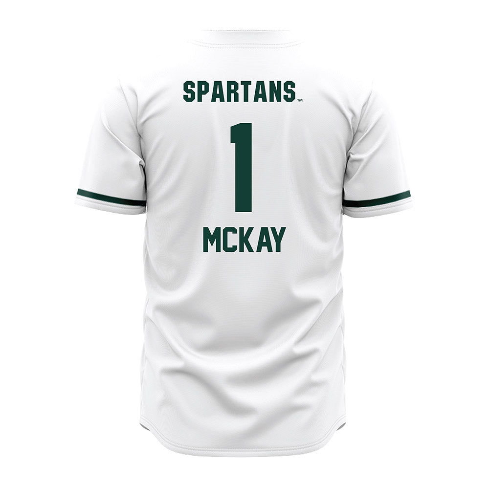 Michigan State - NCAA Baseball : Ryan McKay - White Jersey-1
