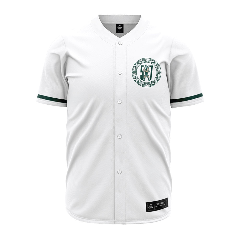 Michigan State - NCAA Baseball : Isaiah Domey - White Jersey-0