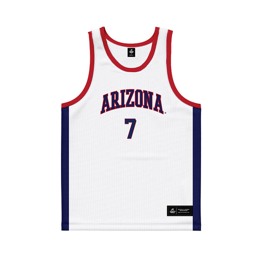 Arizona - NCAA Men's Basketball : Jackson Francois - White Basketball Jersey-0