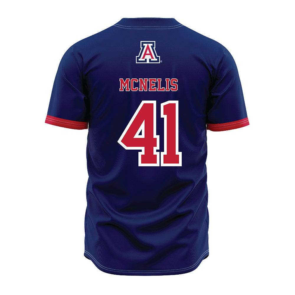 Arizona - NCAA Baseball : Chaz McNelis - Navy Jersey-1
