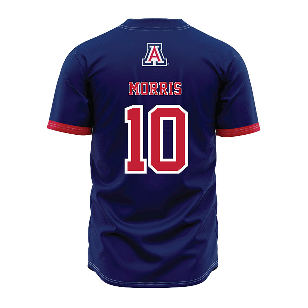 Arizona - NCAA Baseball : Patrick Morris - Navy Jersey-1