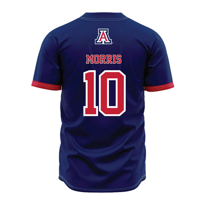 Arizona - NCAA Baseball : Patrick Morris - Navy Jersey-1