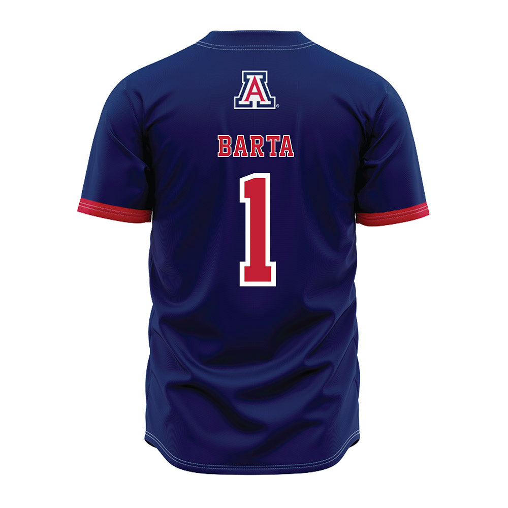 Arizona - NCAA Baseball : Sean Barta - Navy Jersey-1