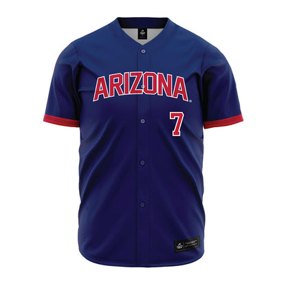 Arizona - NCAA Baseball : Andrew Jacobs - Navy Jersey-0
