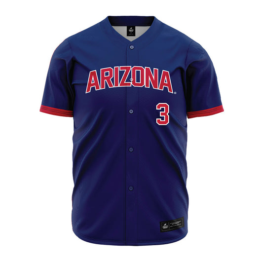 Arizona - NCAA Baseball : Andrew Cain - Navy Jersey-0