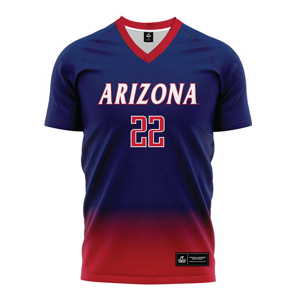 Arizona - NCAA Women's Soccer : Amiya Warner - Navy Soccer Jersey-0