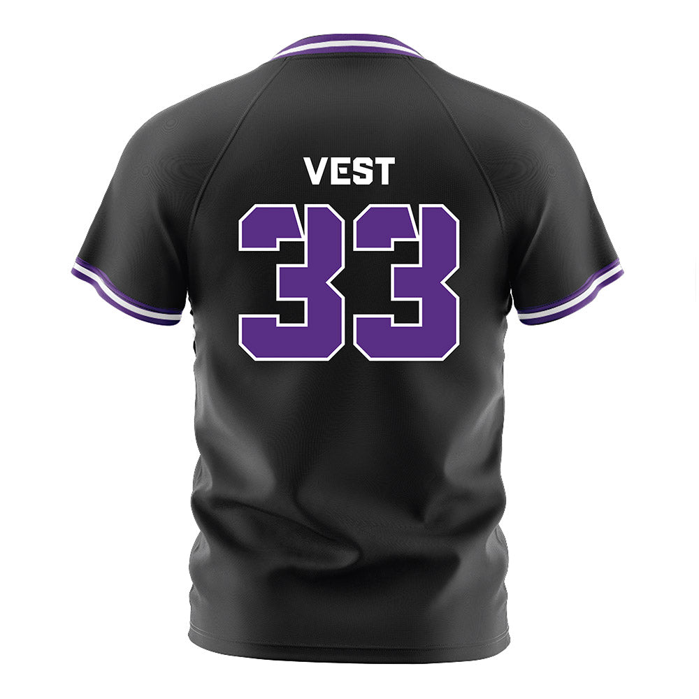TCU - NCAA Women's Soccer : Grace Vest - Black Soccer Jersey-1