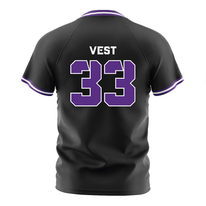 TCU - NCAA Women's Soccer : Grace Vest - Black Soccer Jersey-1