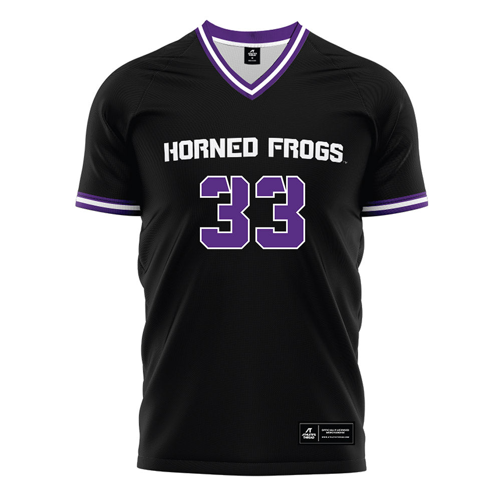 TCU - NCAA Women's Soccer : Grace Vest - Black Soccer Jersey-0