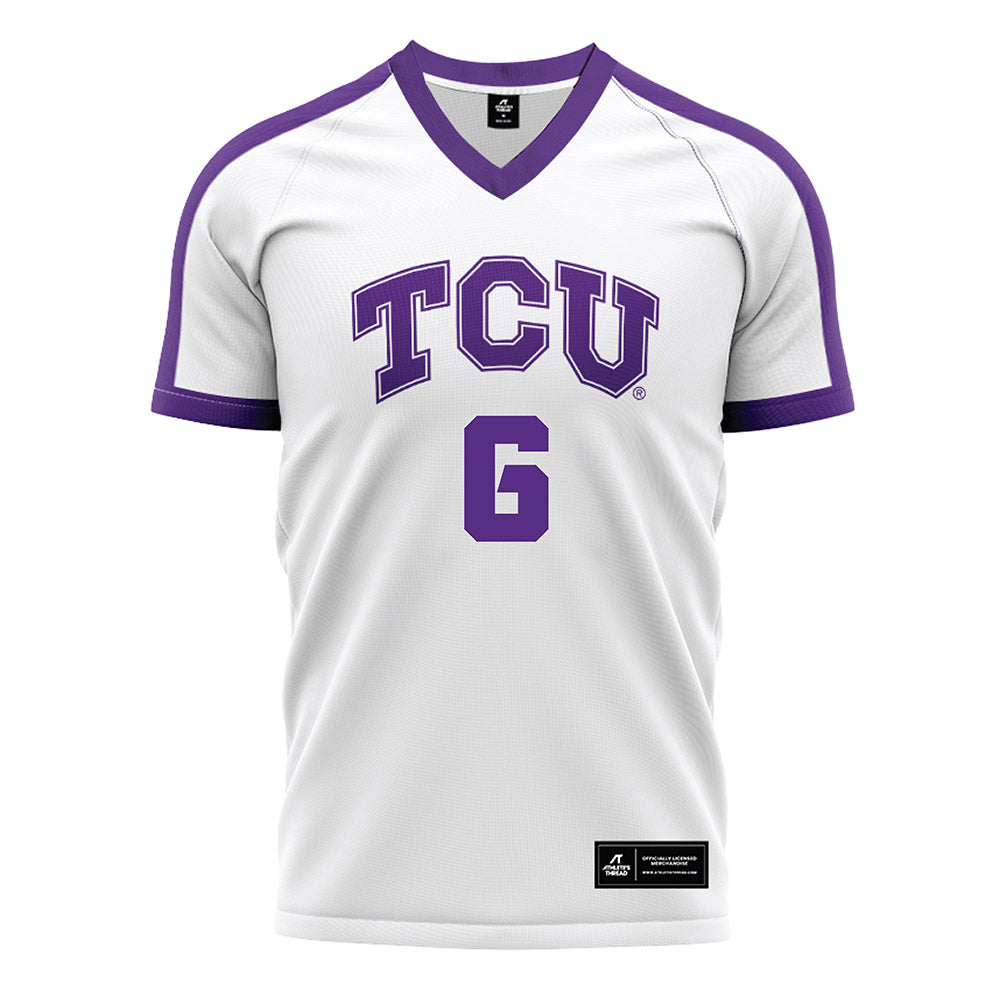 TCU - NCAA Women's Soccer : Kaela Martinez - White Soccer Jersey-0