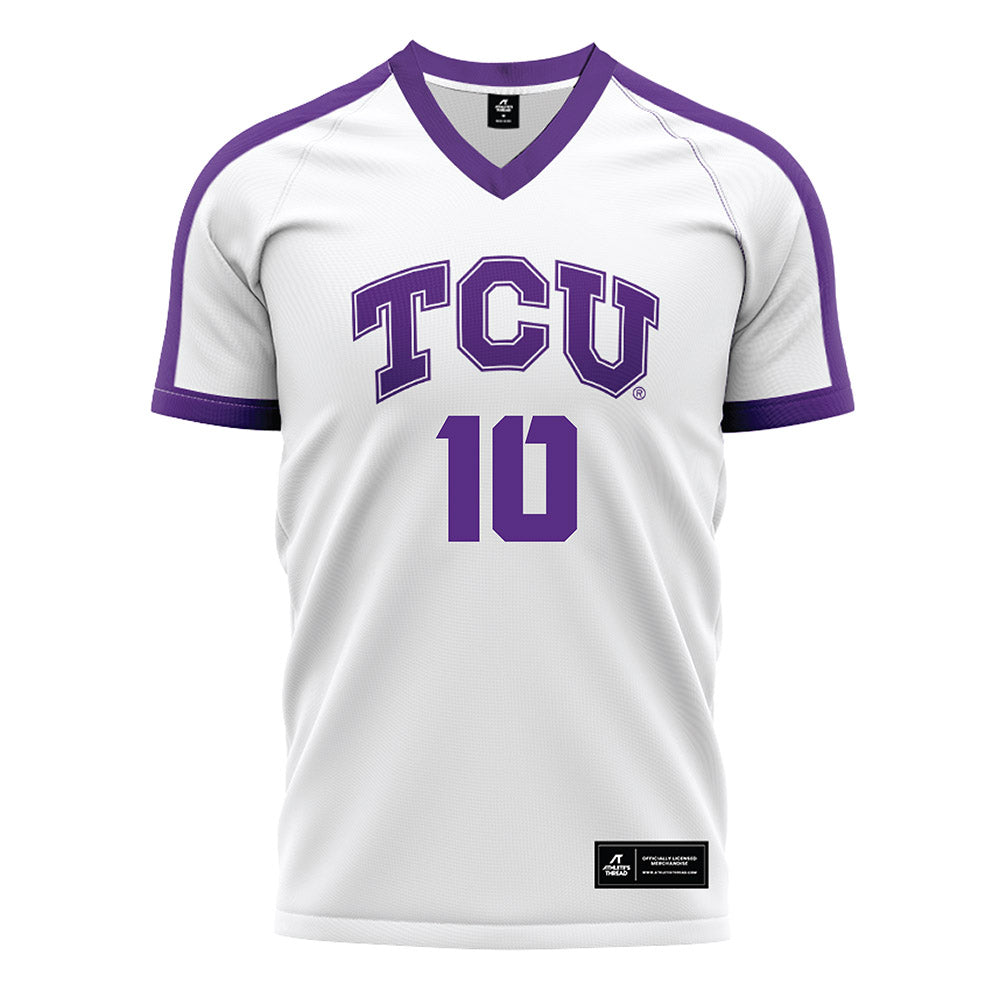 TCU - NCAA Women's Soccer : Kamdyn Fuller - White Soccer Jersey-0