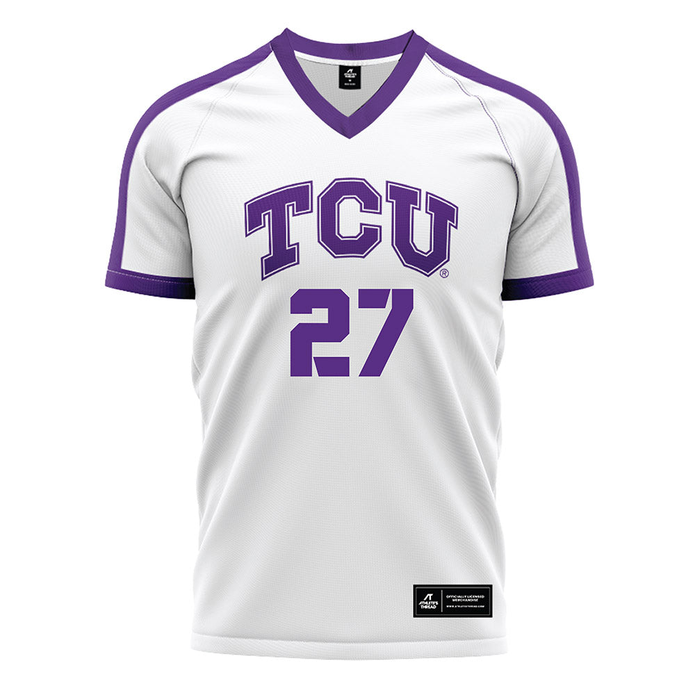 TCU - NCAA Women's Soccer : Camille Banks - White Soccer Jersey-0