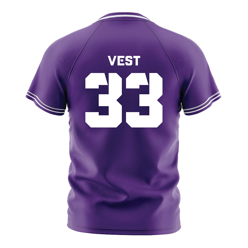 TCU - NCAA Women's Soccer : Grace Vest - Purple Soccer Jersey-1
